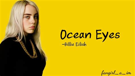 billy eilish ocean eyes lyrics